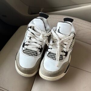 Nike Air Jordan Retro 4 Military Black White Gray PS 12C